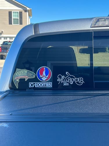 Customer photo review of Hellbender Decal
