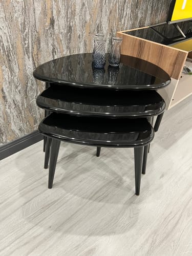 Customer photo review of Siyah MDF 3'lü Zigon Sehpa Takımı