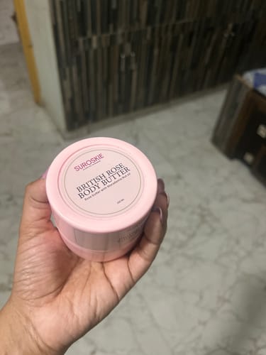 Customer photo review of British Rose Body Butter with Macadamia Nut Oil