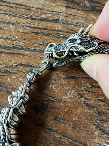 Customer photo review of Jewelance™ SilverDragon - Sterling Sølv Armbånd