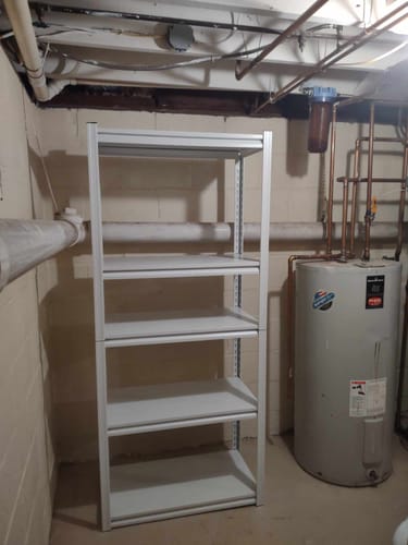 Customer photo review of Raybee 72"H Metal Storage Rack 2000LBS Adjustable Shelving for Kitchen, Living room