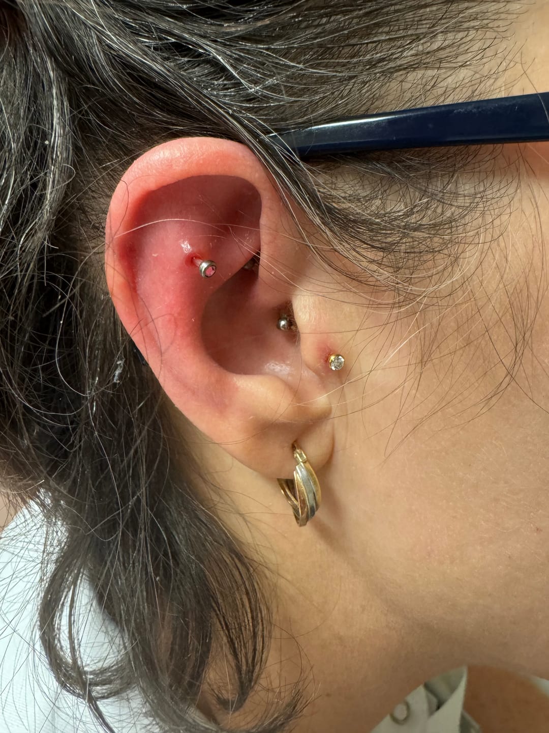 Customer photo review of Shining Point Piercing | Titan