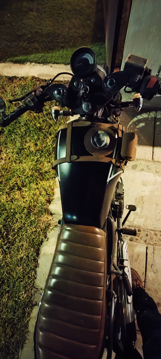 Customer photo review of tank strap right side fuel inlet