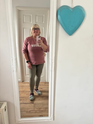 Customer photo review of Ribbed Leggings - Olive