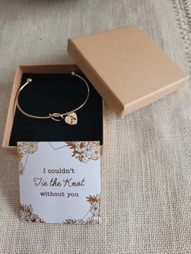 Customer photo review of AC  "tie the knot" Heart Initial Bracelet