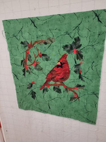 Customer photo review of Winter Cardinal Downloadable Pattern