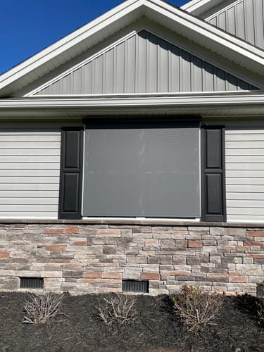 Customer photo review of SmartWings Motorized Outdoor Shades 5% Openness
