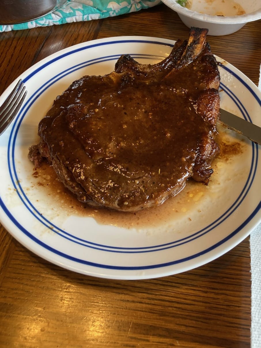 Customer photo review of 20oz RIBEYE STEAKS – BONE-IN, AMERICAN RAISED, FLAVOR-PACKED