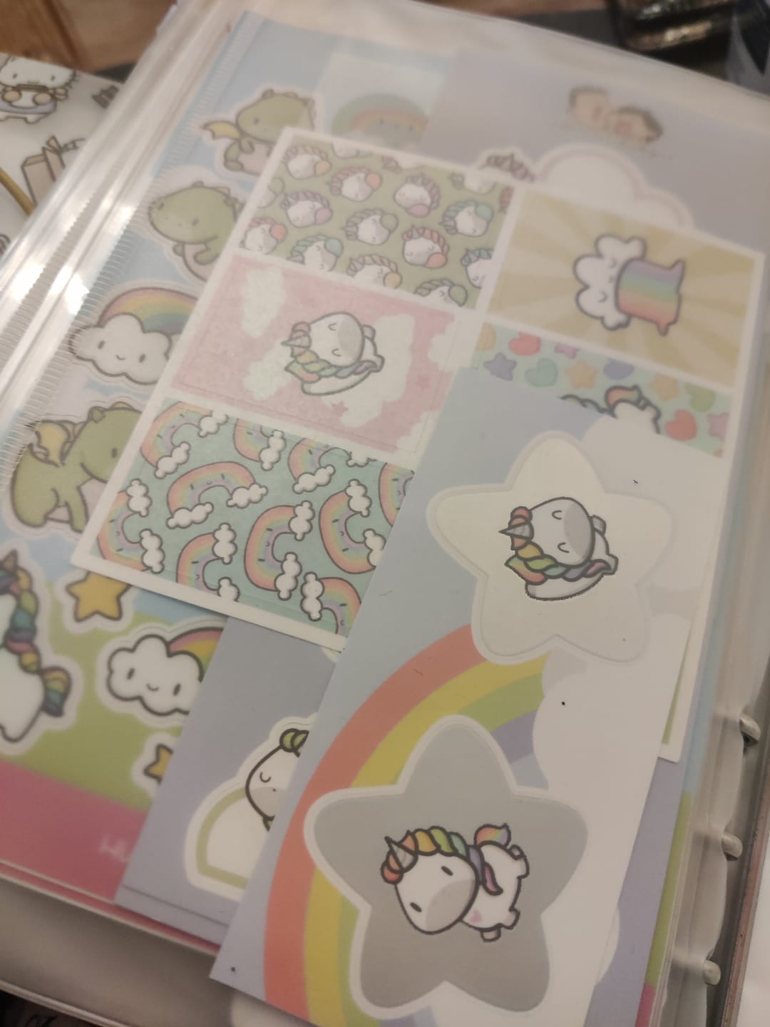 Customer photo review of Rainbow Unicorns Variety Sticker Pack