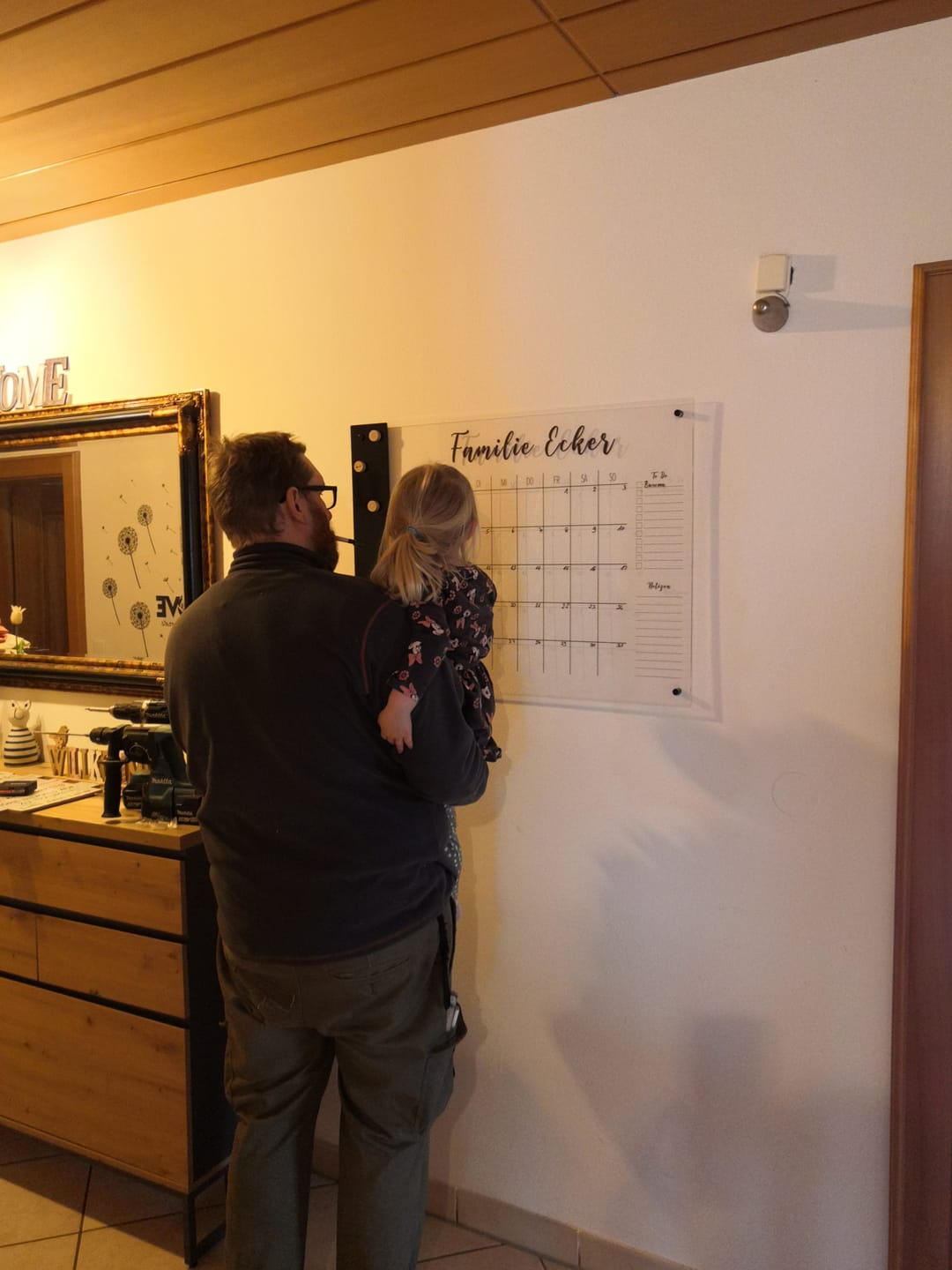 Customer photo review of Familienplaner für 4 Personen mit Magnetboard