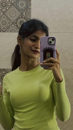 Customer photo review of Karma Is A Bitch Designer Impact Proof Silicon Phone Case for iPhone