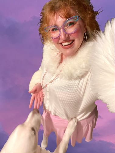 Customer photo review of Prayer Pink Heart Chain Cross Necklace