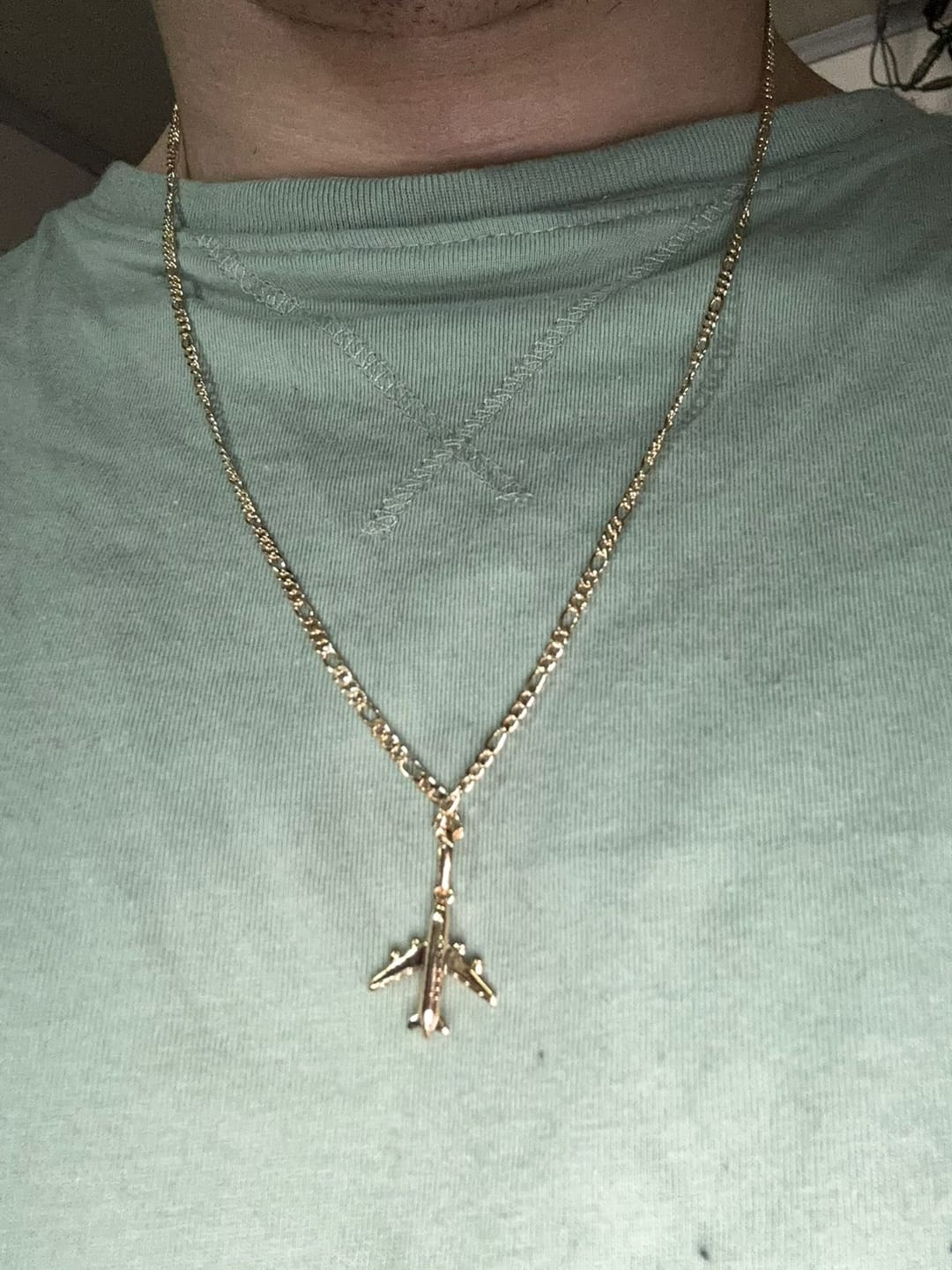 Customer photo review of Cadena Fígaro en Oro laminado 18k Para Caballero