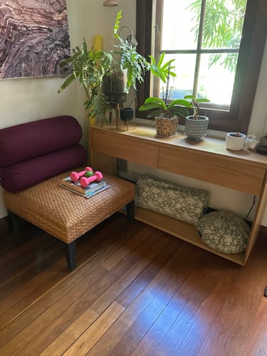 Customer photo review of New Gaia Oval Yoga Bolster COVER ONLY