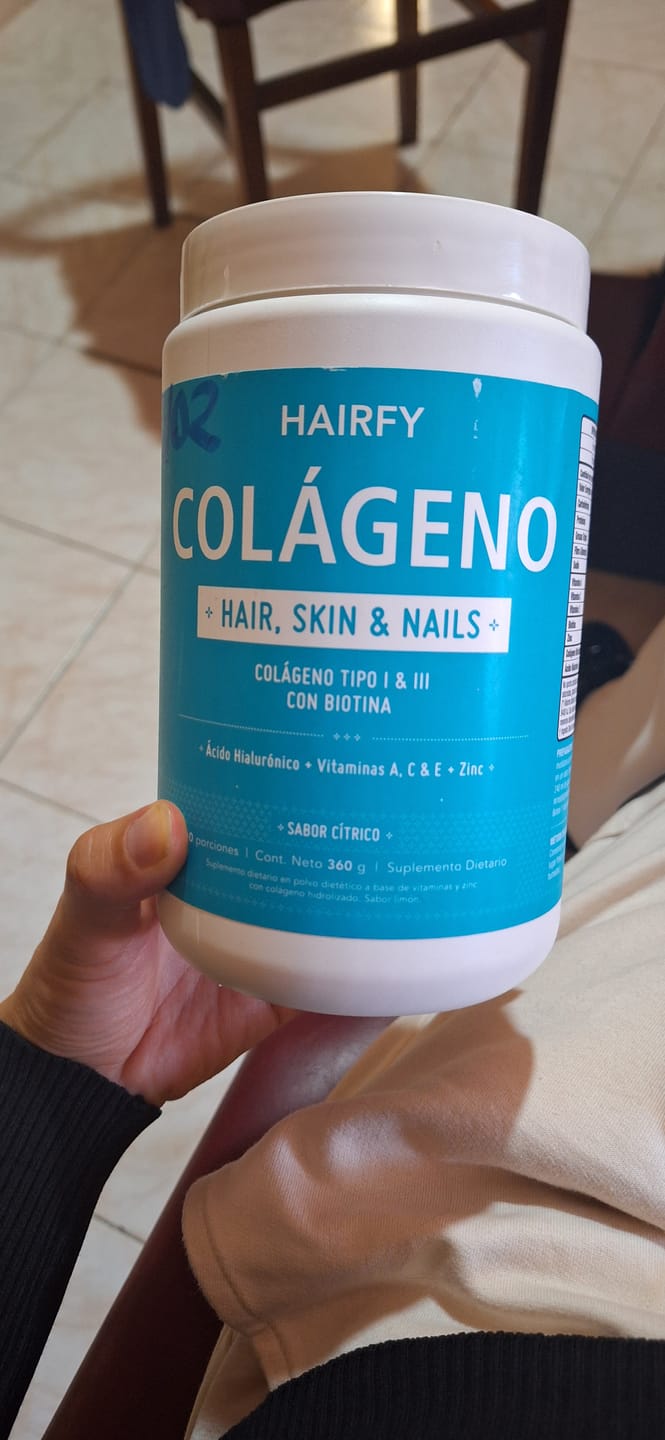 Customer photo review of Colágeno Hair, Skin & Nails