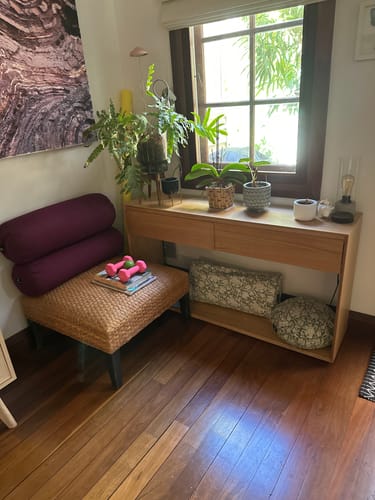 Customer photo review of Round Meditation Cushion ~ New Gaia