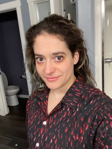 Customer photo review of Red Dragon Scales Dnd Button Up Shirt