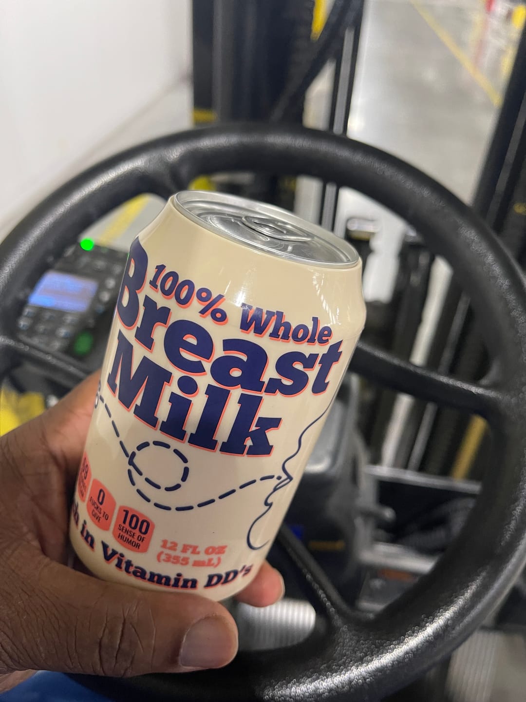 Customer photo review of Breast Milk Beersy Silicone Sleeve Hide-a-Beer Can Cooler