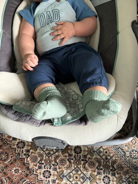 Customer photo review of Wool Socks, Baby and Toddler, Pine