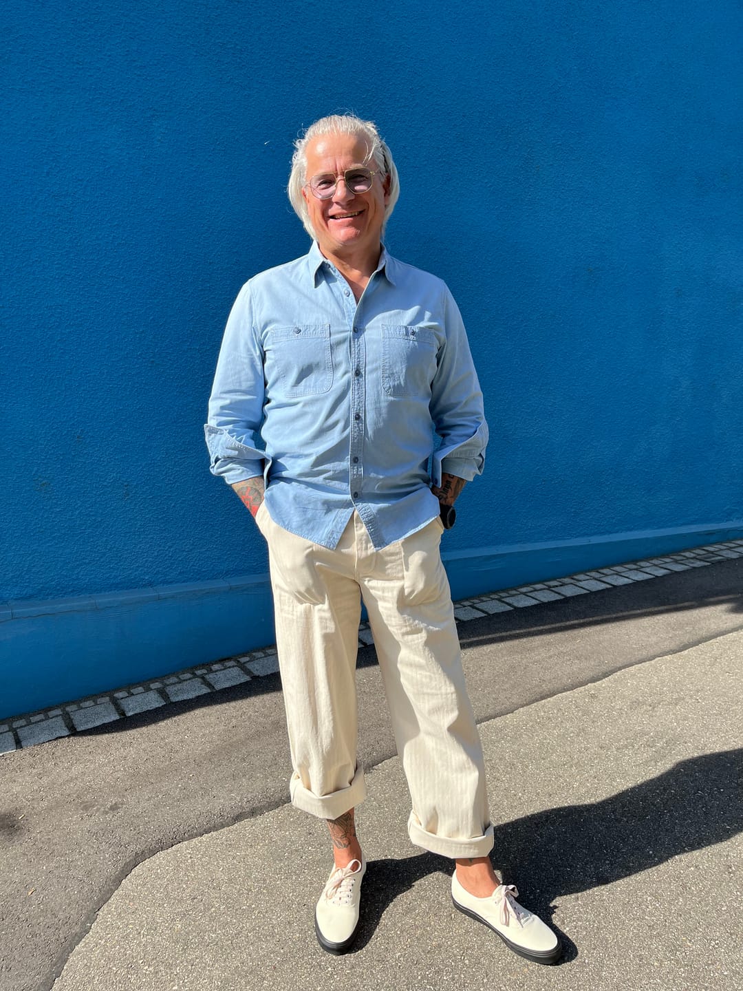 Customer photo review of USN Herringbone Deck Pants
