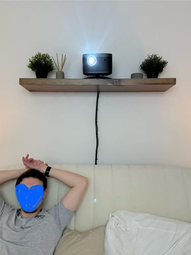 Customer photo review of Rustic Floating Shelves