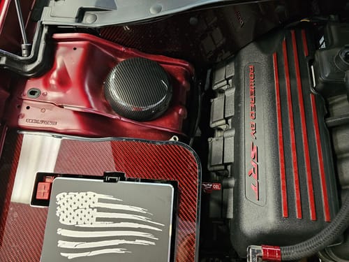 Customer photo review of Speedlogix Strut Tower Covers (Carbon) 2005-2023 Challenger/Charger