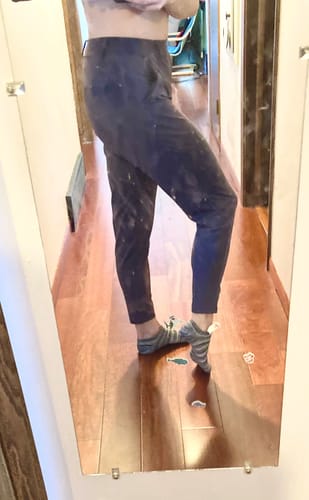 Customer photo review of Work Hard Play Hard Trousers - Grey | MT LUXE