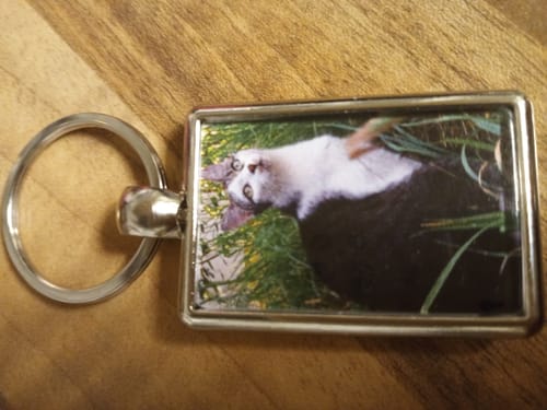 Customer photo review of Gedenk-Schlüsselanhäger Doppelseitig