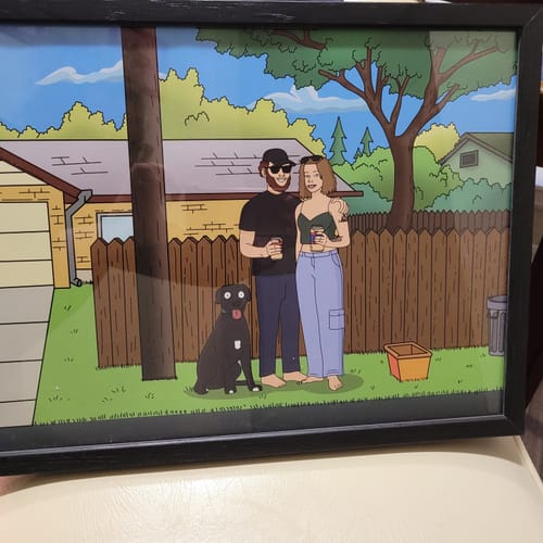 Customer photo review of King of the Hill Custom Portrait