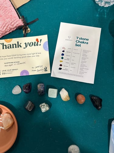 Customer photo review of The Starter Set | 7 Stone Chakra Set