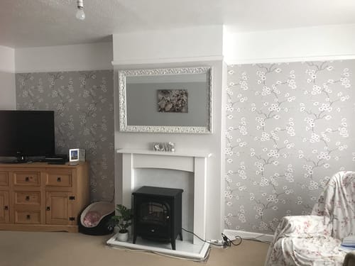 Customer photo review of Apple Blossom Wallpaper - 6 Colours