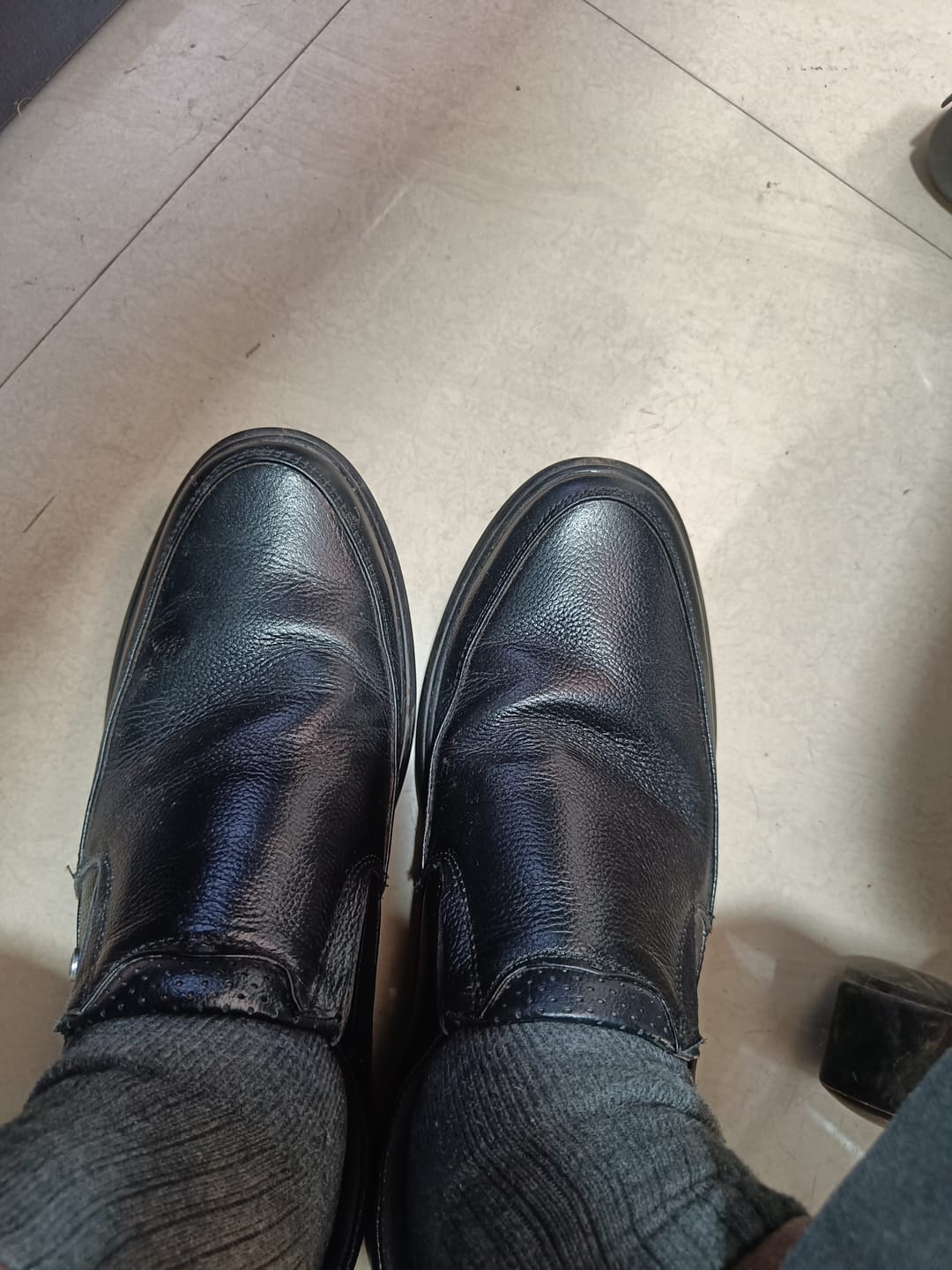 Customer photo review of Bacca Bucci Leather Office Slip-ons Formal Shoes | UK- 06 to 14