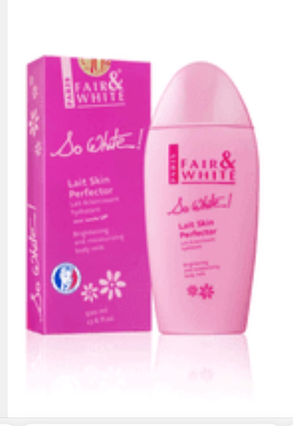 Customer photo review of Fair and White So White Skin Perfector Body Lotion 500ml / 16.90 fl oz