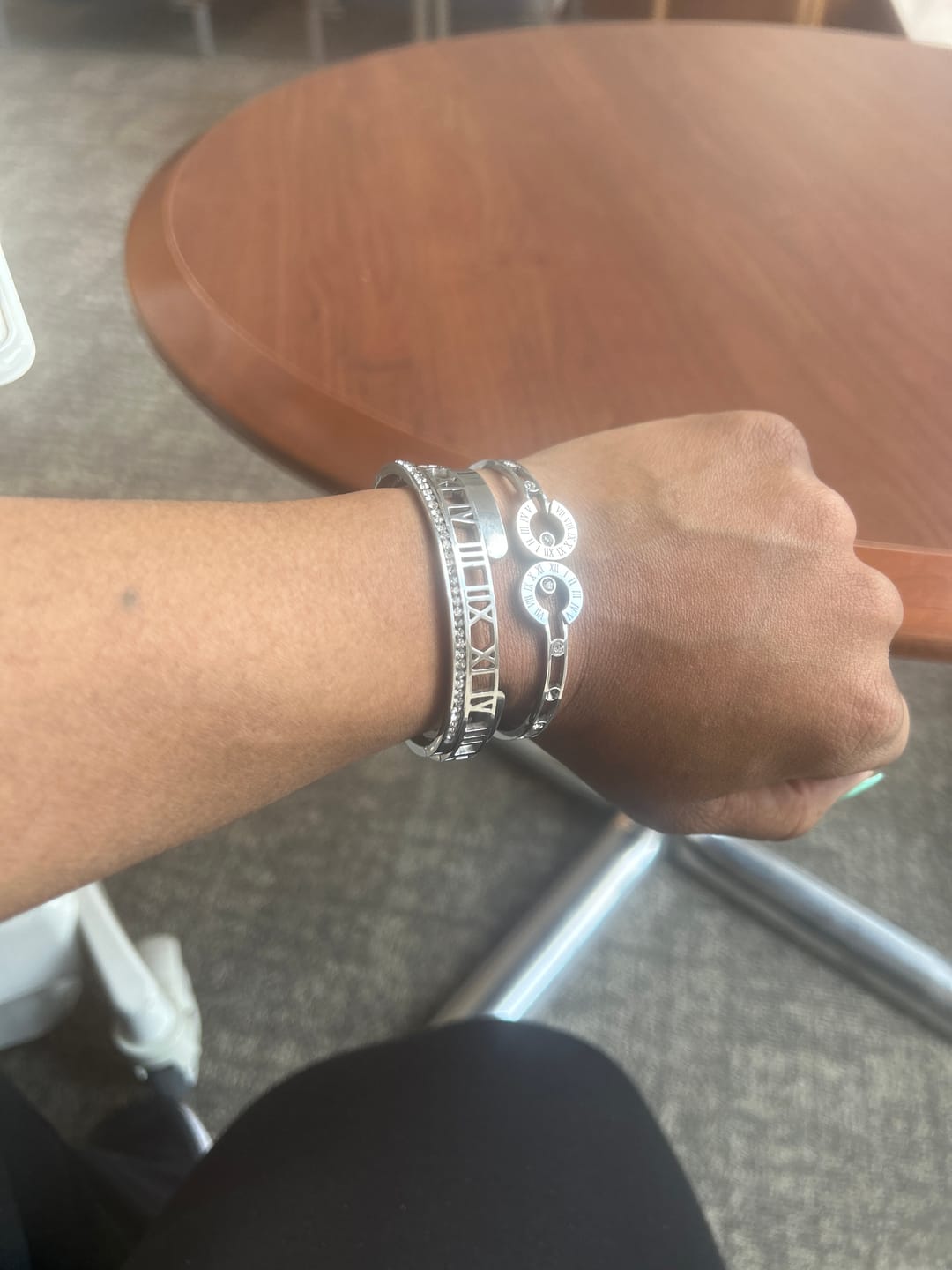 Customer photo review of Anjali Stainless Steel Bracelet Stack