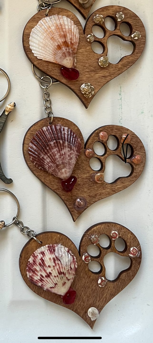 Customer photo review of Unfinished Wood Pawprint Heart Shape | Valentine's Day | Pet | DIY Craft Cutout | Up to 46"