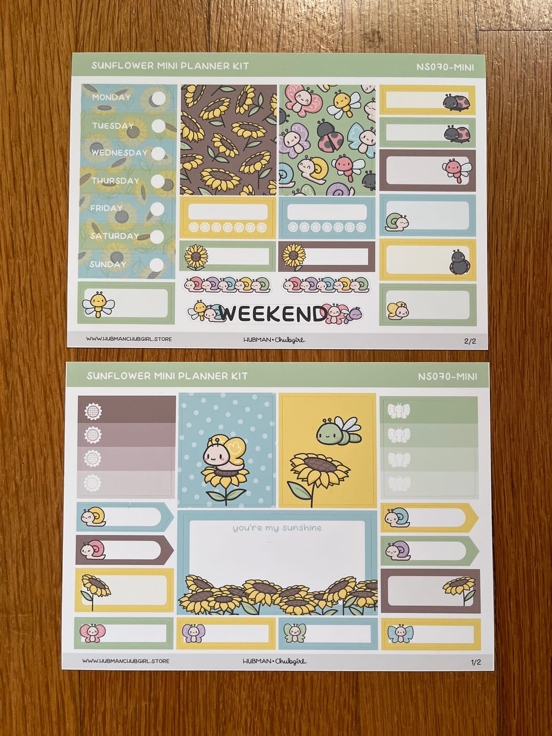 Customer photo review of Sunflowers Planner Kit
