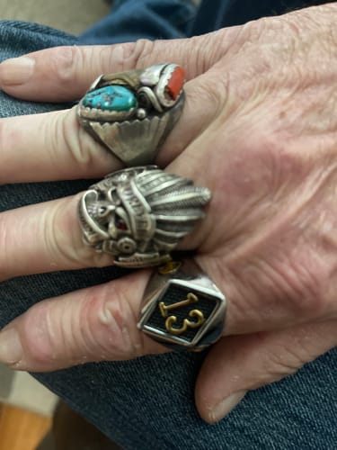 Customer photo review of Lucky 13 Gold Skull Ring