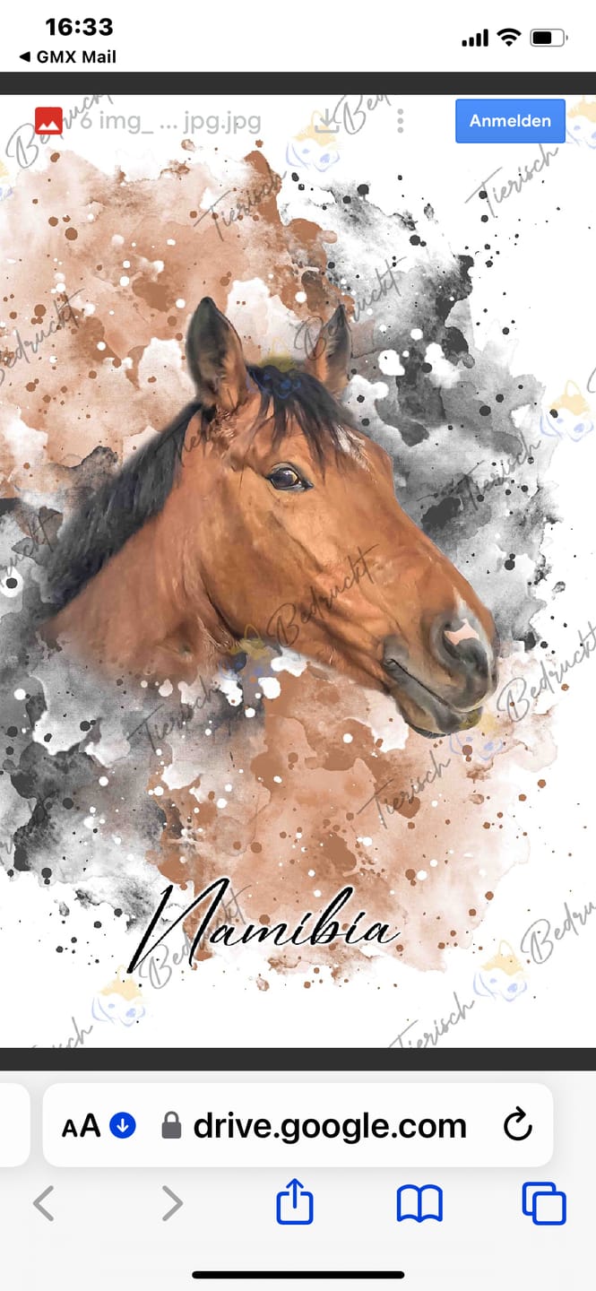 Customer photo review of Dein Pferd als Wasserfarben Portrait