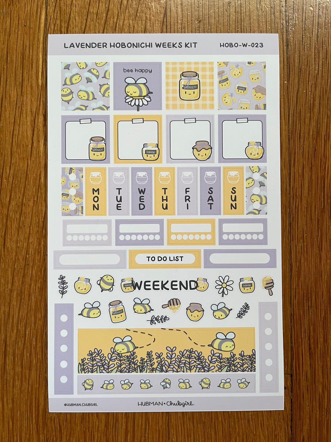 Customer photo review of Honey Lavender Theme Hobonichi Weeks kit