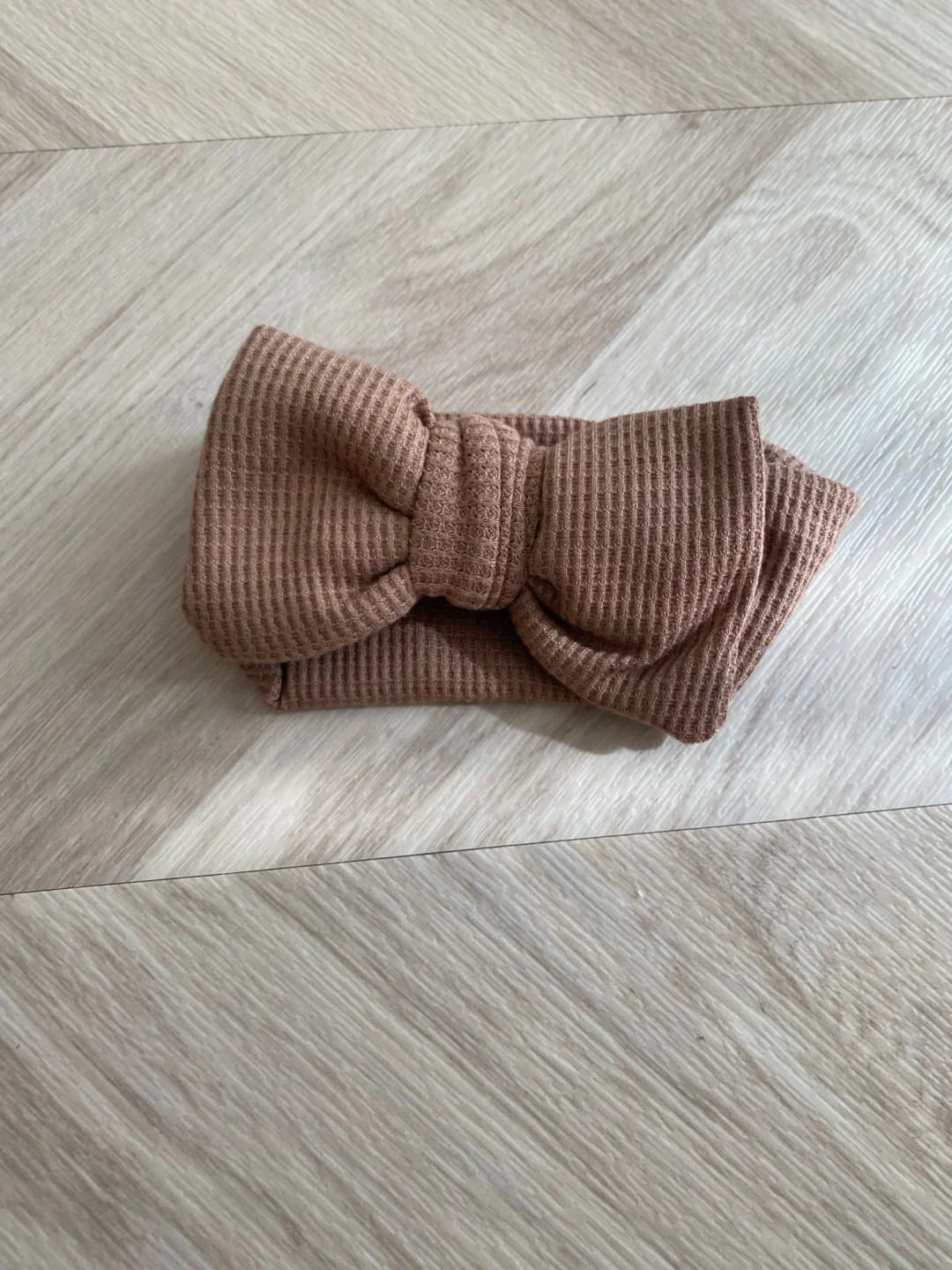 Customer photo review of Baby Girl Large Waffle Bowtie Headband