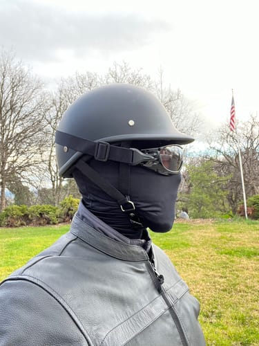 Customer photo review of Low Profile Reversible DOT Polo Helmet / Matte Black