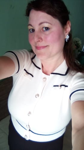 Customer photo review of Top din tricot Amelis cu nasturi eleganti