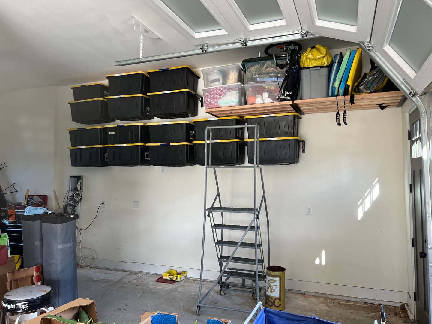 Customer photo review of WallBin Storage System for Garage or Shed Organization
