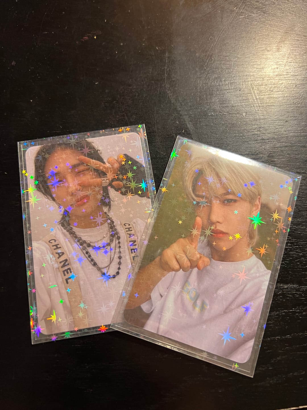Customer photo review of PREMIUM HOLOGRAPHIC PHOTOCARD SLEEVES - STAR VERSION