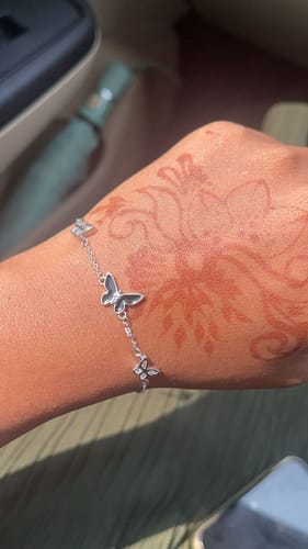 Customer photo review of Silver Elegant Butterflies Bracelet