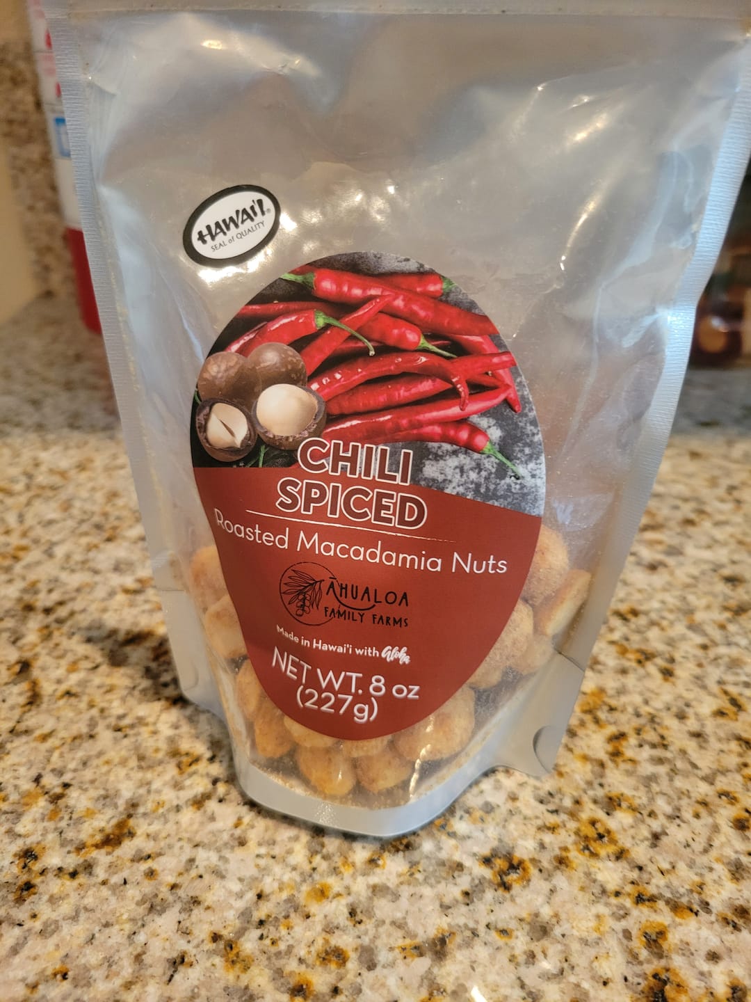 Customer photo review of Chili Spiced Macadamia Nuts