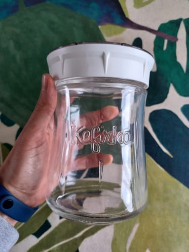Customer photo review of KEFIRKO DIY Milchkefir-Glas (9dl) / WEISS