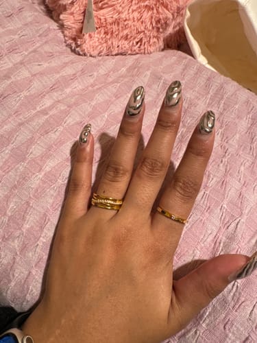 Customer photo review of Stacked Wave Ring (Gold)