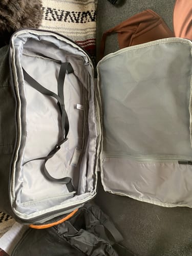 Customer photo review of Falco 40L Expandable Airline Approved Carry On Travel Backpack