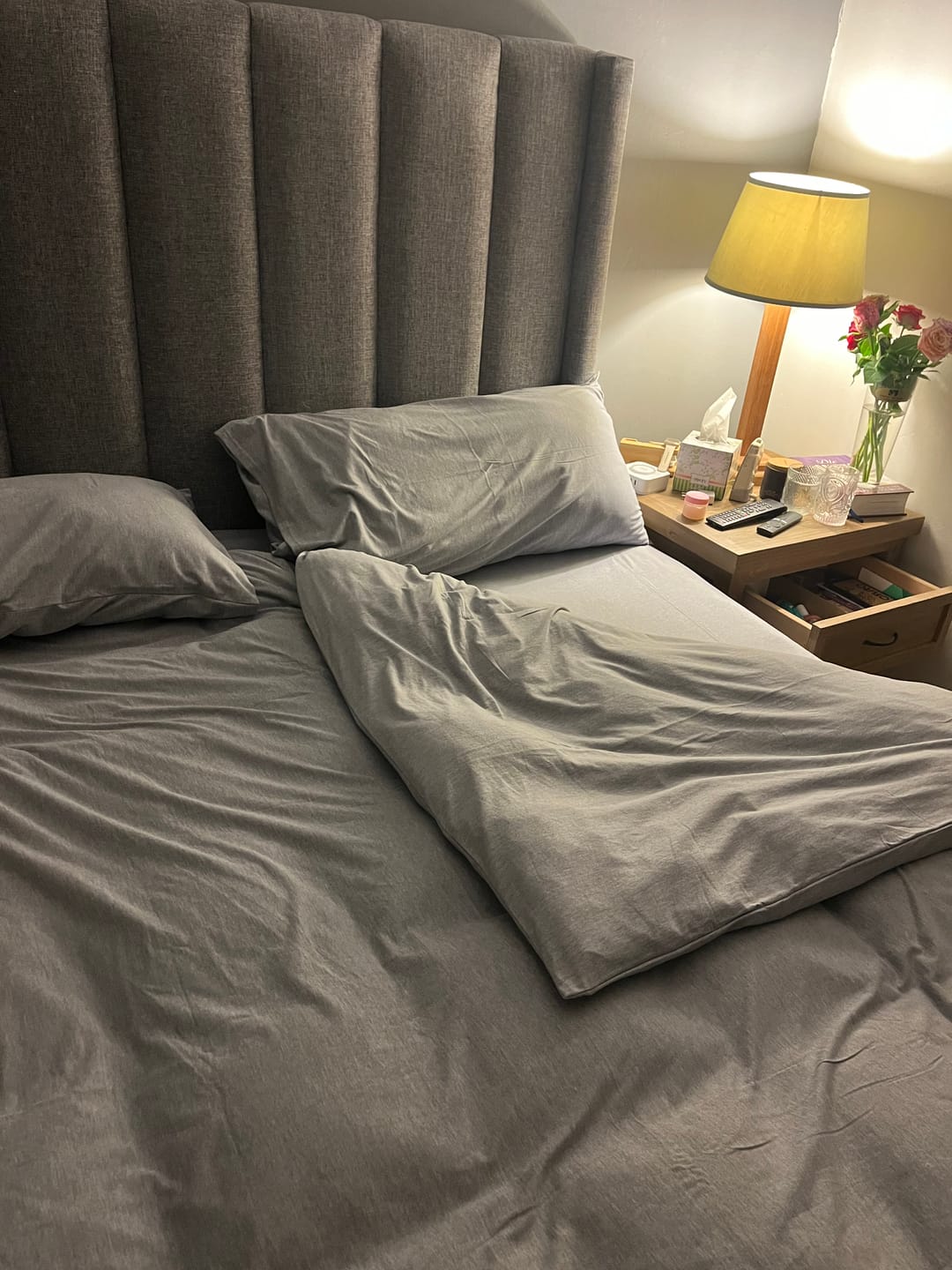 Customer photo review of Soft Grey Duvet Cover Set